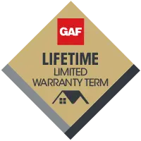 GAF Lifetime Limited Warranty Term badge